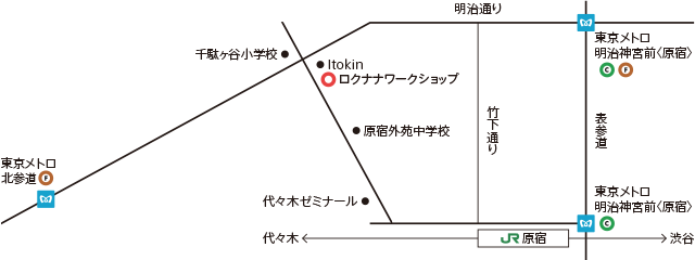ロクナナワークショップ周辺の地図